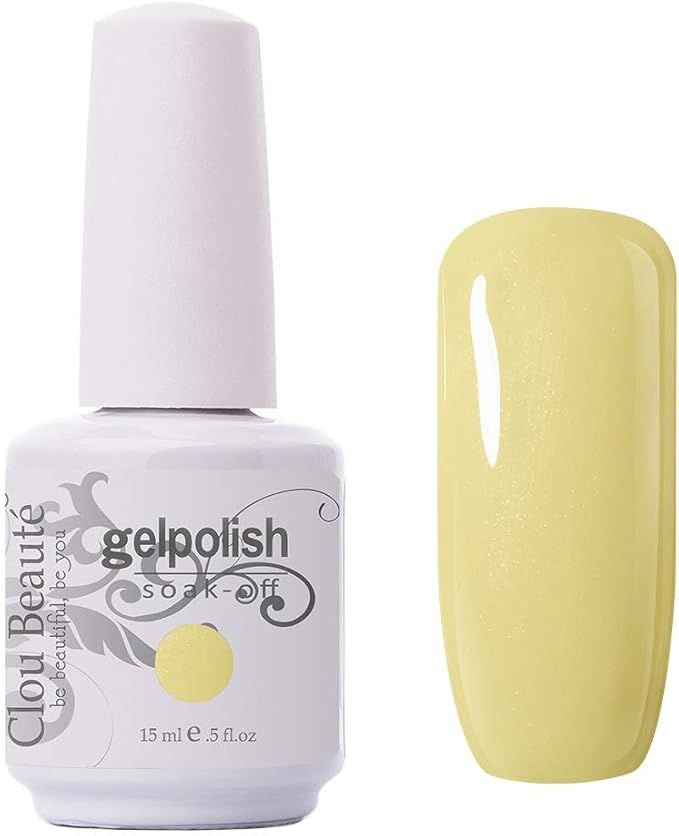 Clou Beaute Gelpolish 15ml Soak Off UV Led Gel Polish Lacquer Nail Art Manicure Varnish Light Yel... | Amazon (US)