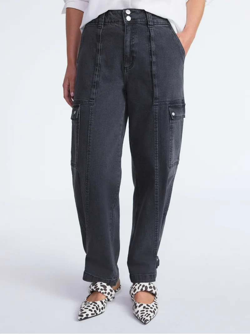 Scoop Women’s and Women’s Plus Utility Cargo Jeans, Sizes 0-26 | Walmart (US)
