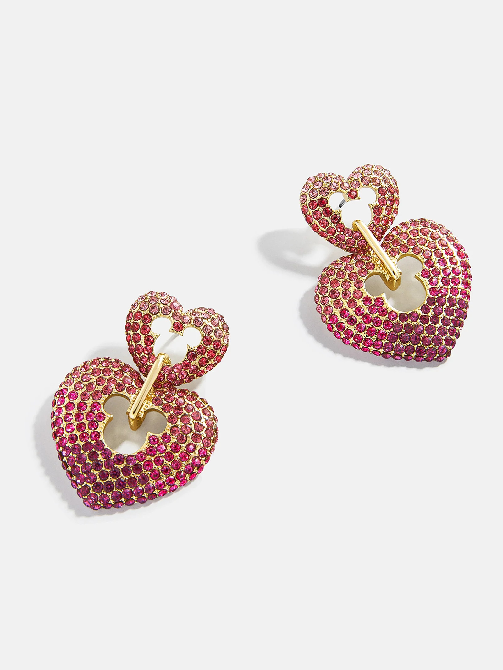 Disney Mickey Mouse Heart Statement Earrings - Pink | BaubleBar