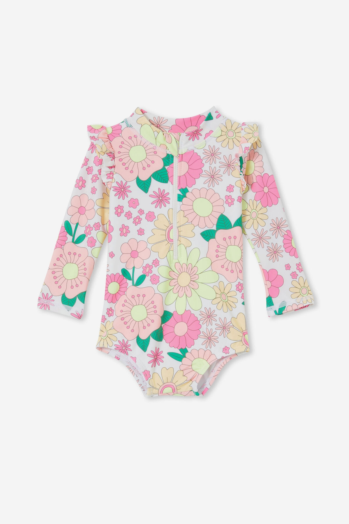 Nicky Long Sleeve Ruffle Swimsuit | Cotton On (US)