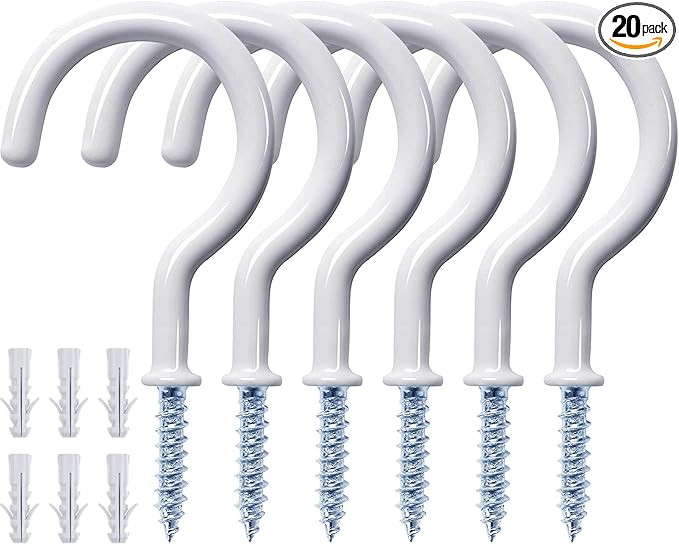 Etoolia 20 Pcs Ceiling Hooks for Hanging Plants - 2.9 inches Plant Hooks Heavy Duty, Hanging Hook... | Amazon (US)