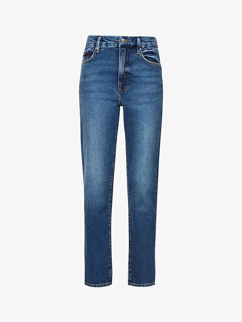The Weekender straight-leg mid-rise stretch recycled-denim jeans | Selfridges