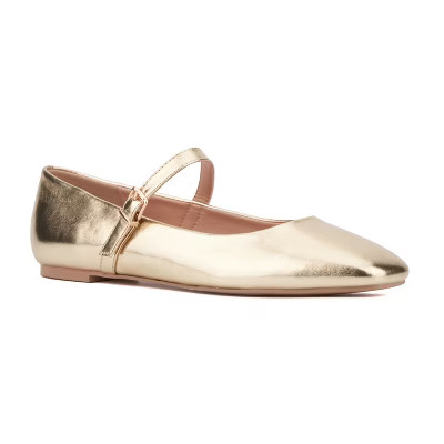 New York & Company Women's Page Maryjane Flat - 8.5, GOLD | Target