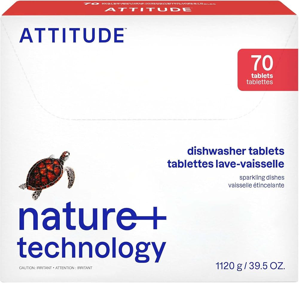ATTITUDE Dishwasher Pods, Plant-Based & Vegan, Phosphate-Free Detergent Tablets, Naturally Derive... | Amazon (CA)