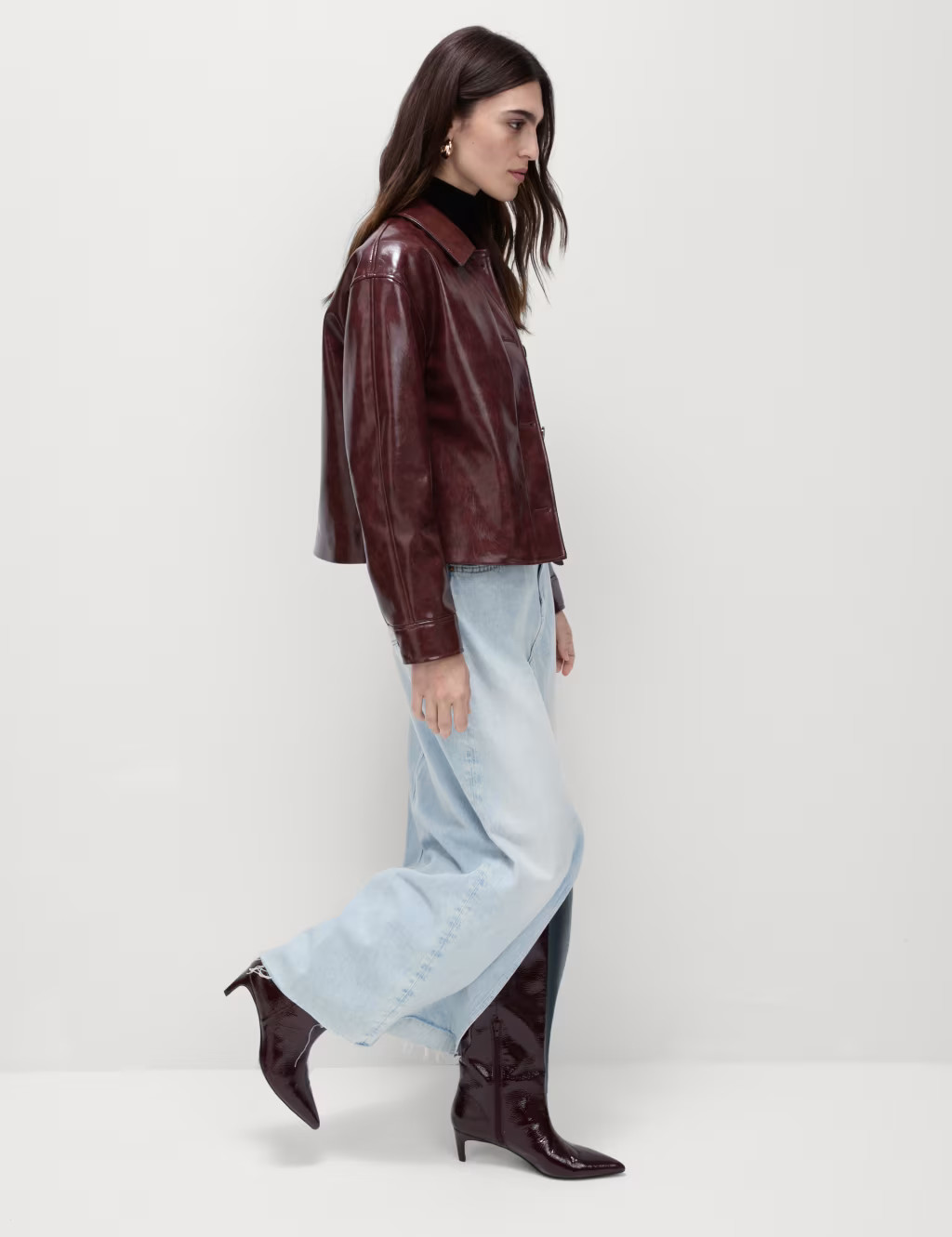 Faux Leather High Shine Jacket | Marks & Spencer (UK)