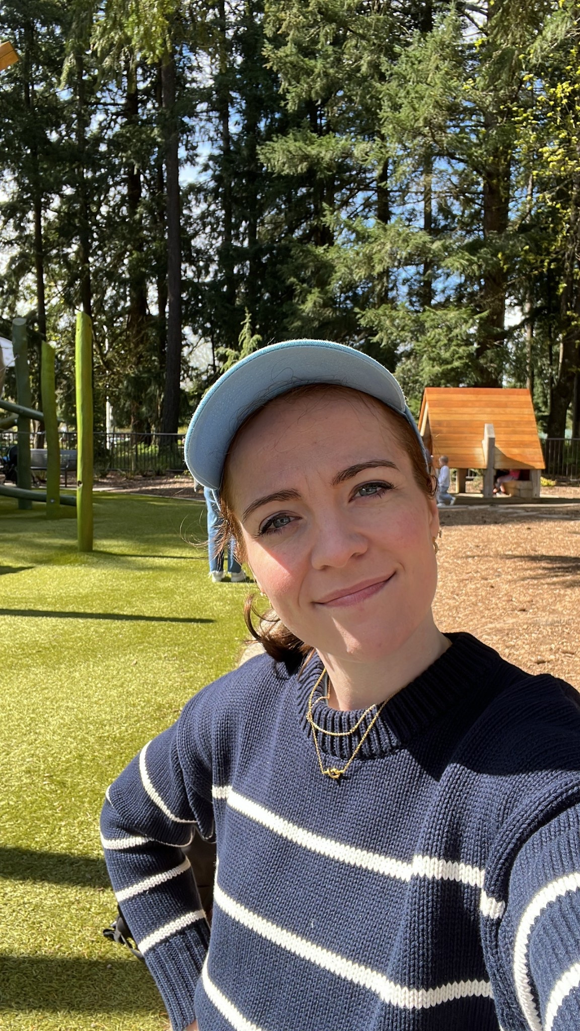 Perfect spring park day outfit! This organic cotton chunky stripe sweater is just the right cozy thickness but still so springy. Use code INFG-SUZANNAHSTANLEY 10% off your first quince order. I love this leather backpack for keeping kid stuff handy.

#LTKFindsUnder100