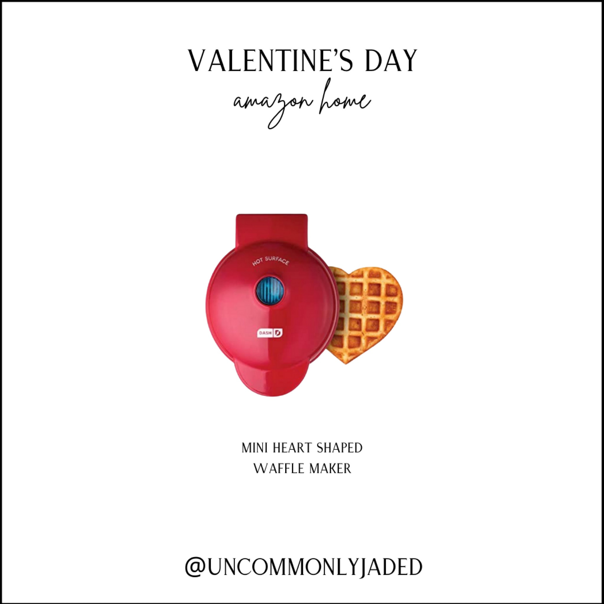 V A L E N T I N E / this waffle maker is so cute, easy to use, & make’s delicious heart-shaped waffles ♥️🧇 (I use my gluten free recipe & they turn out 🤌🏻)

Valentine | V day | gift | Amazon home find | kitchen 

#LTKGiftGuide #LTKhome #LTKkids
