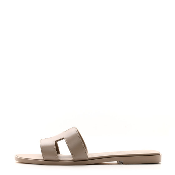 Box Calfskin Oran Sandals 36.5 Beige Mastic | FASHIONPHILE (US)