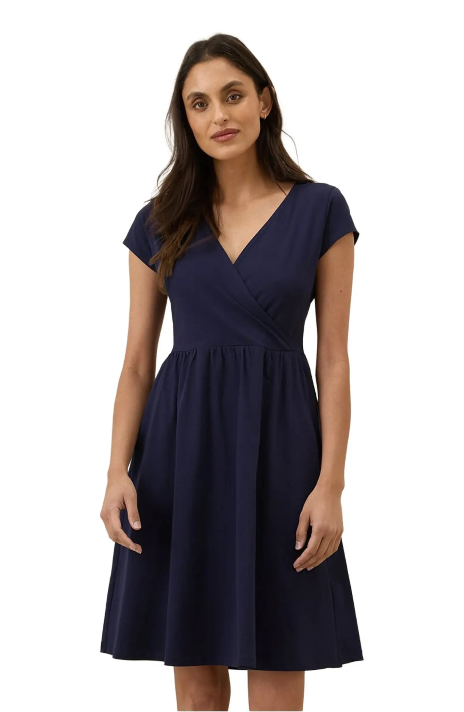 Fit & Flare Crossover Dress | Nordstrom