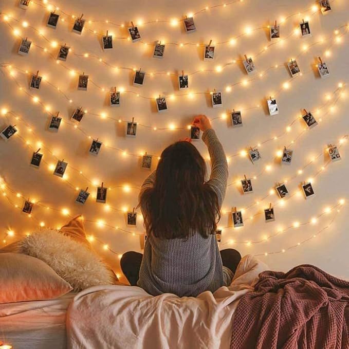 Vont Starry Fairy Lights, String Lights, 66FT, 200 LEDs, Bedroom Decor, Wall Decor, USB Powered, ... | Amazon (US)