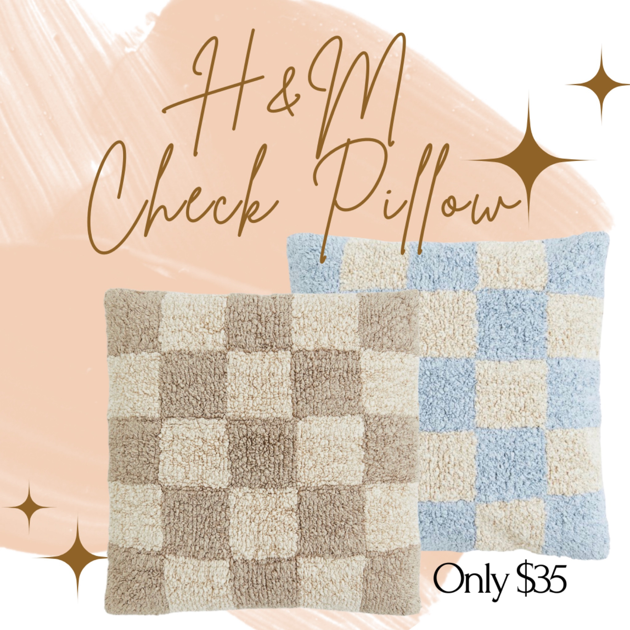 H&M Checkered throw pillow. Only $35. Home decor. 

#LTKFind #LTKhome #LTKunder50