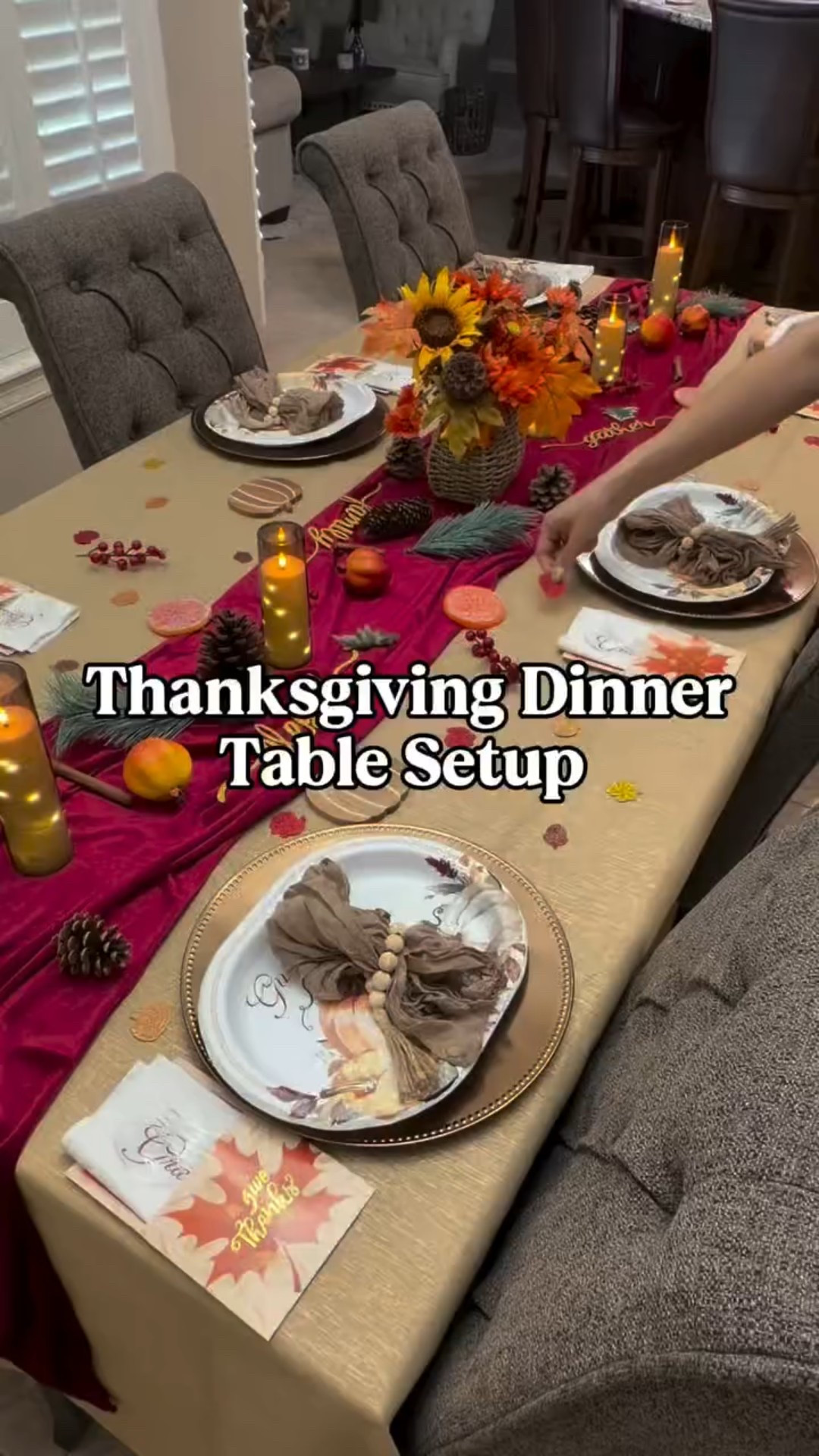 Thankful, grateful and joyous to be able to gather with family tonight. I am obsessing over this years set up. Happy thanksgiving Friends 
❤️🍁🍂🤎🕯️🦃🍽️

#thanksgiving #thanksgivingvibes #thanksgivingtable #tabledecor #thanksgiving🦃 #thanksgivingtablesetting

#LTKSaleAlert #LTKHoliday #LTKSeasonal