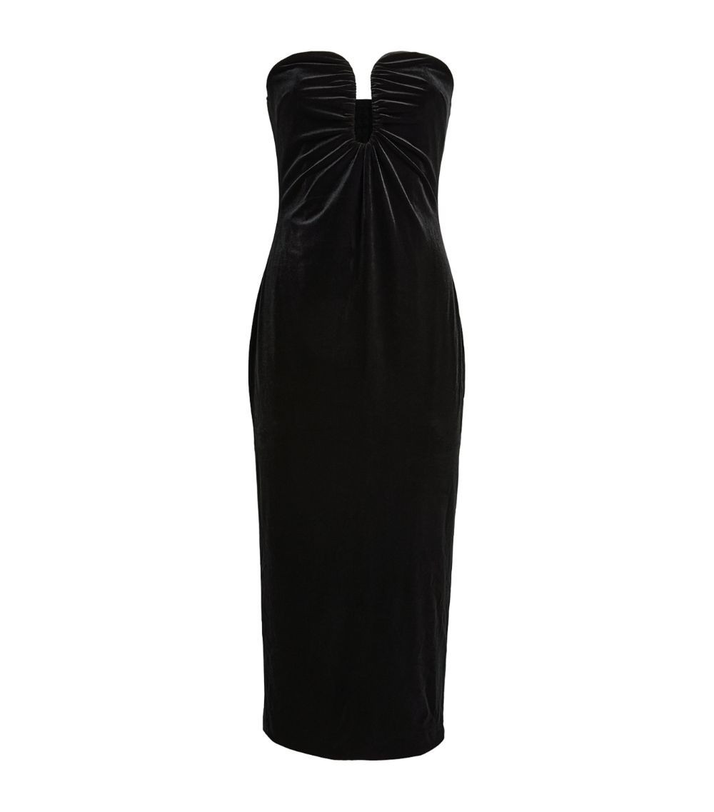 Velvet Strapless Midi Dress | Harrods