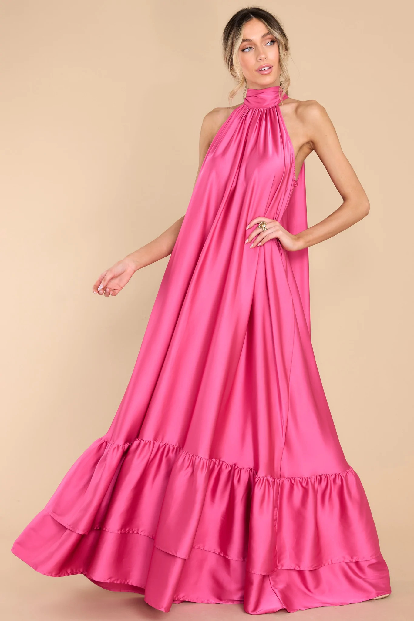Talk About Beauty Hot Pink Maxi Dress | Red Dress 