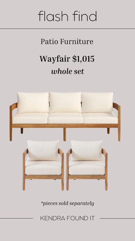 

Look at this McGee And Co. patio set dupe! It’s from Wayfair and is giving all the luxury feels but is literally less than ¼ of the price. They are sold separately so you can mix it up or only buy what you need. And then you can sit back, relax and enjoy cocktails in style all summer long. 

If you love Studio Mcgee style, this affordable patio set is perfect! I love the wood base and neutral cushions. It would look great on a modern organic, modern traditional, or transitional patio, backyard, or deck. #mcgeeandco #wayfair #studiomcgee

#LTKhome