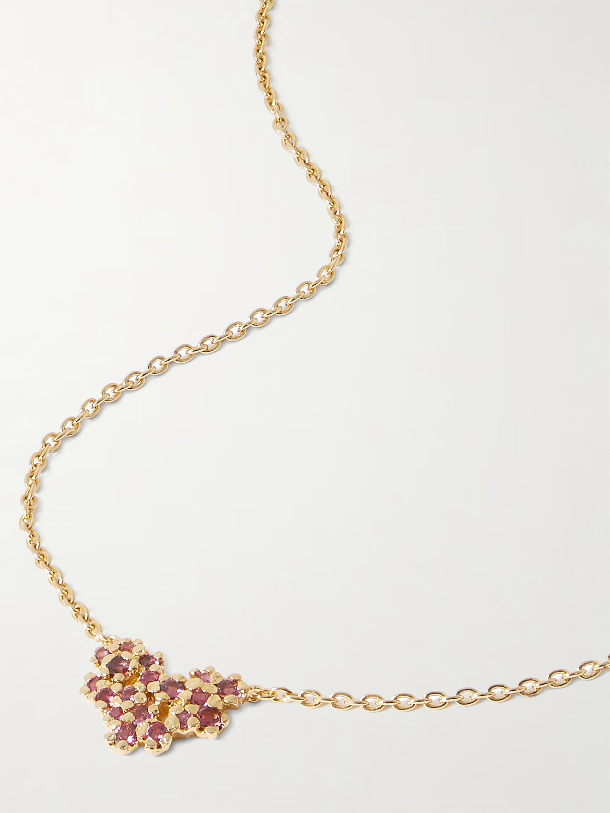 Floret Heart gold-plated tourmalines necklace | NET-A-PORTER (US)