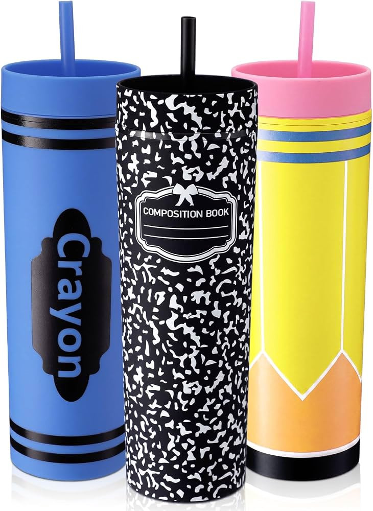 Honeydak 3 Pcs Teacher Tumblers Teacher Gifts for Back to School, 16 oz | Amazon (US)
