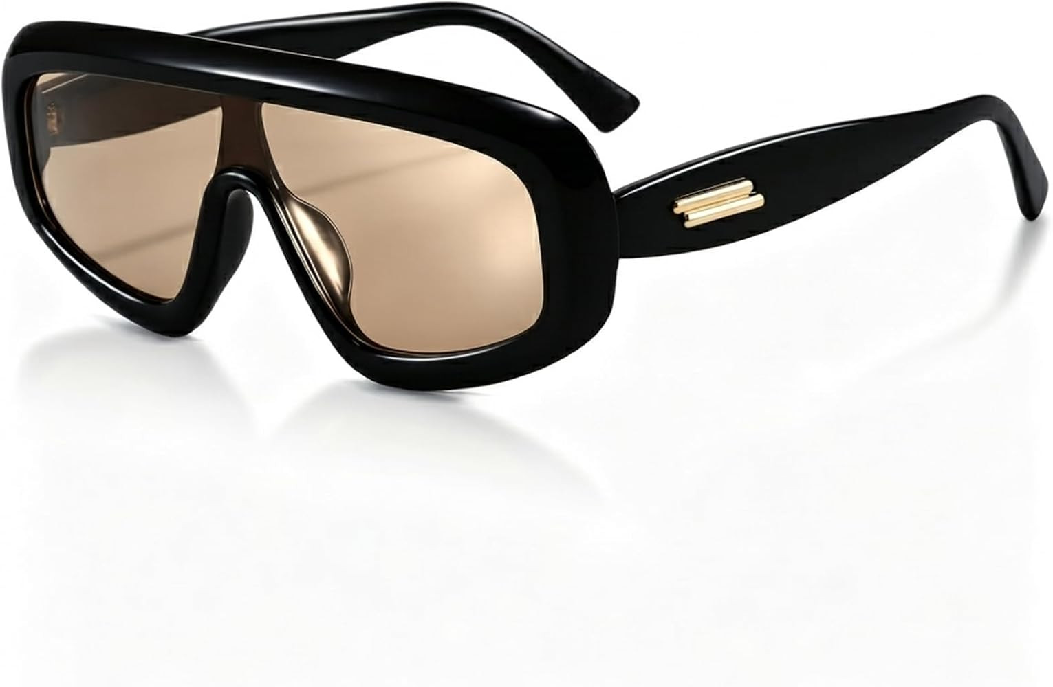 Retro Oversized Aviator Sunglasses for Women Men Shield Shades | Amazon (US)