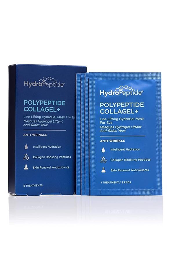 HydroPeptide PolyPeptide Collagel Eye Masks, Line-Lifting Hydrogel, Firmer Appearance and Hydrati... | Amazon (US)