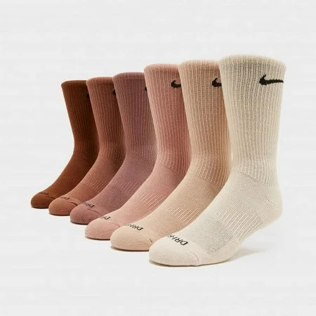 Nike Everyday Plus Cushioned Training Crew Socks (6 Pairs) Multi Color Pastels SX6897 904 Sz XL (12-15 Men's) | Walmart (US)