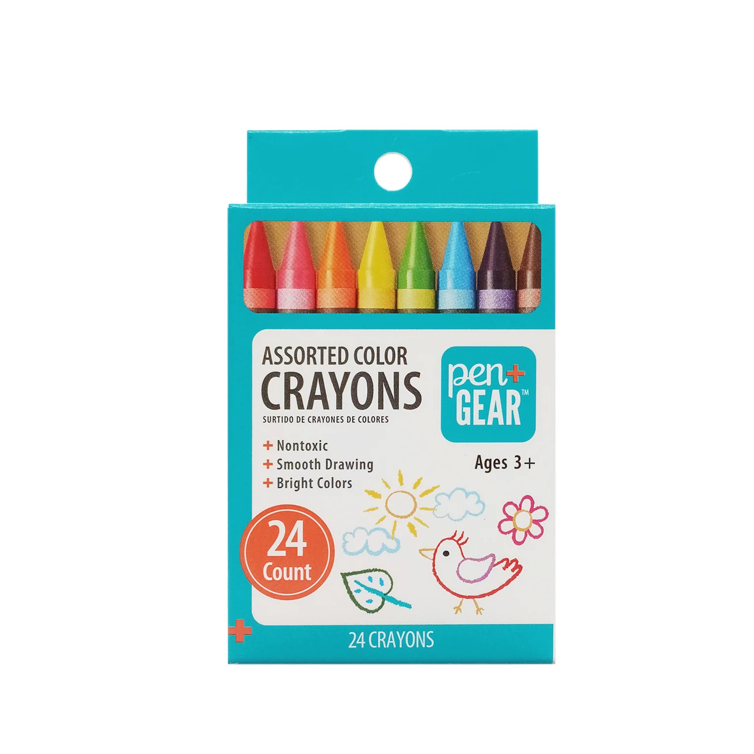 Pen+Gear 24 Count Assorted Color Crayons Set | Walmart (US)