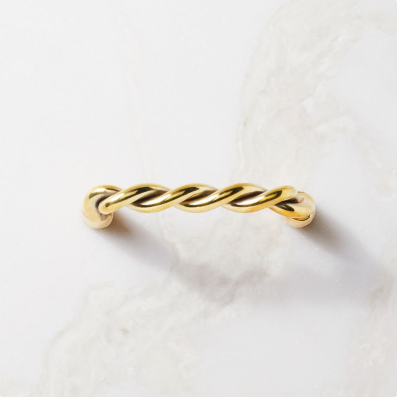 Carrick Polished Unlacquered Brass Handle 3" | CB2 | CB2