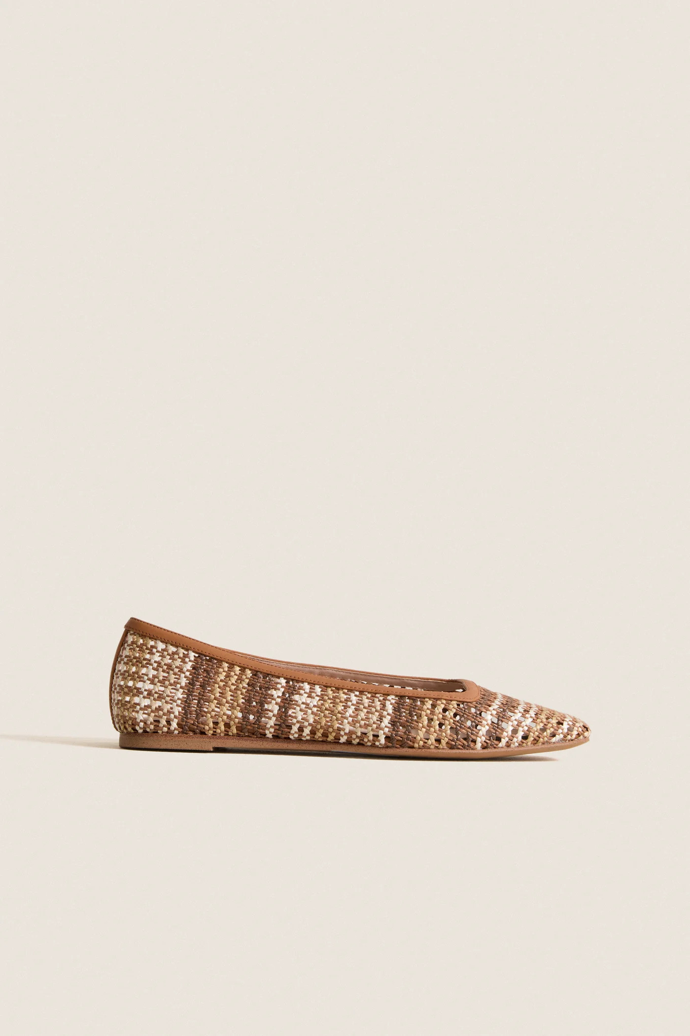 Tan Multi Woven Nadia Flats | Tuckernuck (US)