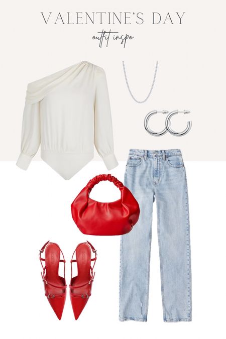 Valentine’s Day outfit inspo, red outfit, casual cute dinner outfit 

#LTKstyletip #LTKSeasonal #LTKfindsunder100
