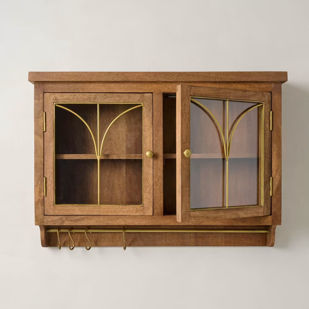 Eloise Wood & Brass Display Cabinet | Magnolia