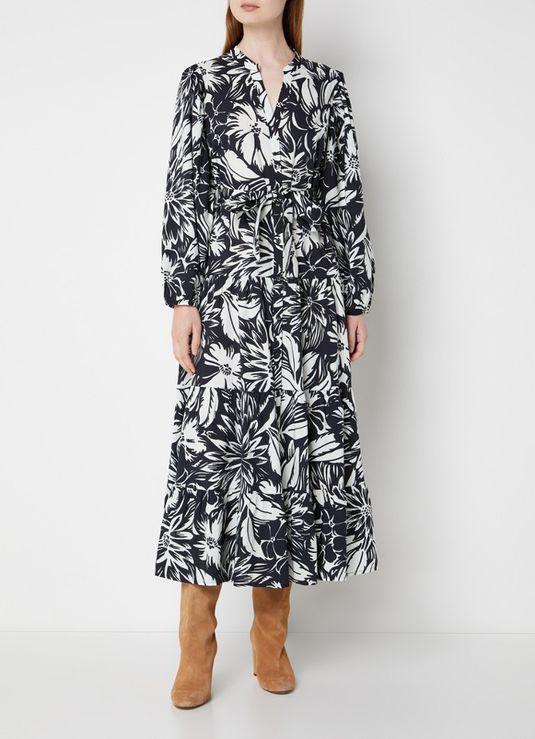 Maxi blousejurk met ceintuur | De Bijenkorf (NL)