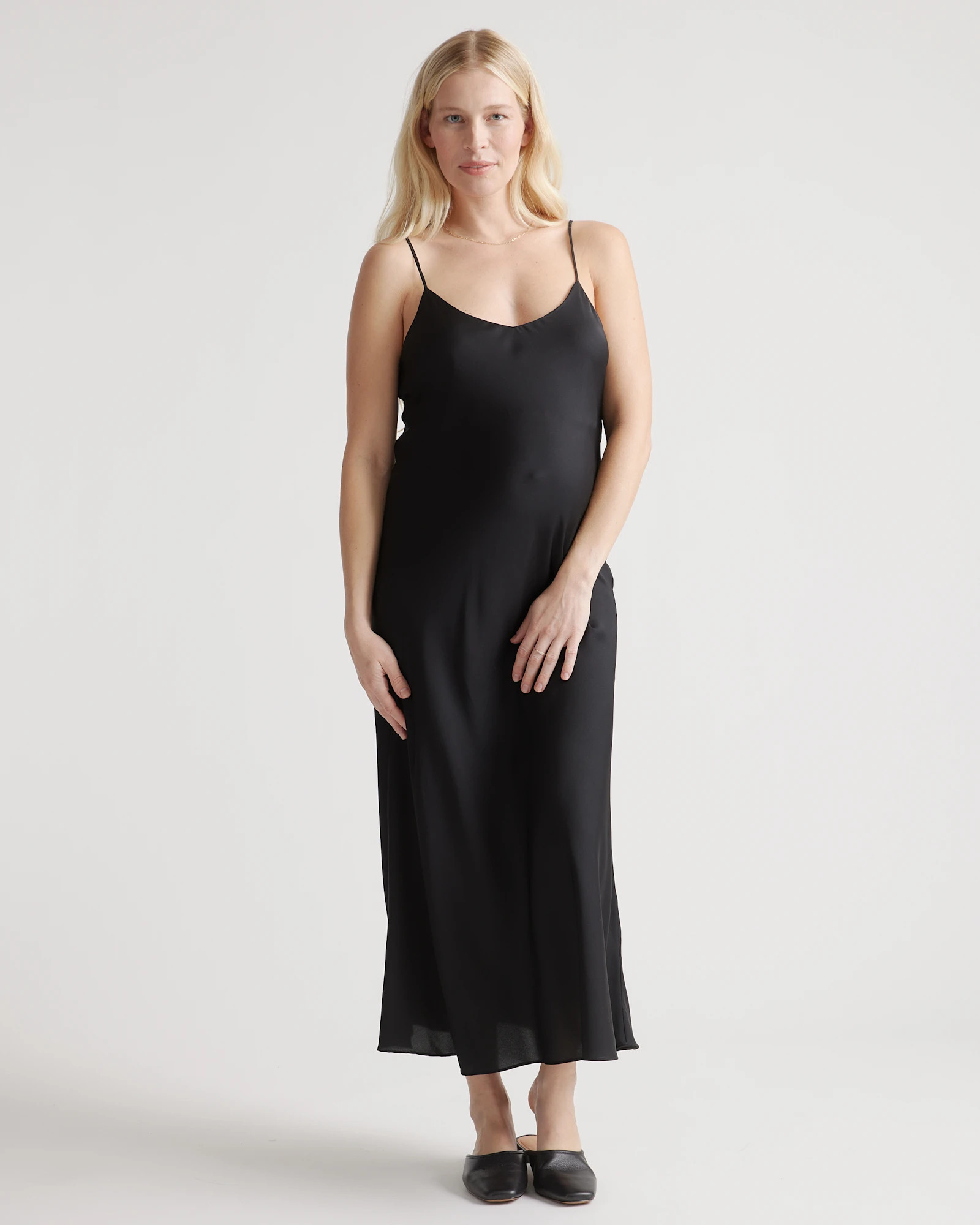 Washable Stretch Silk Maternity Slip Dress | Quince