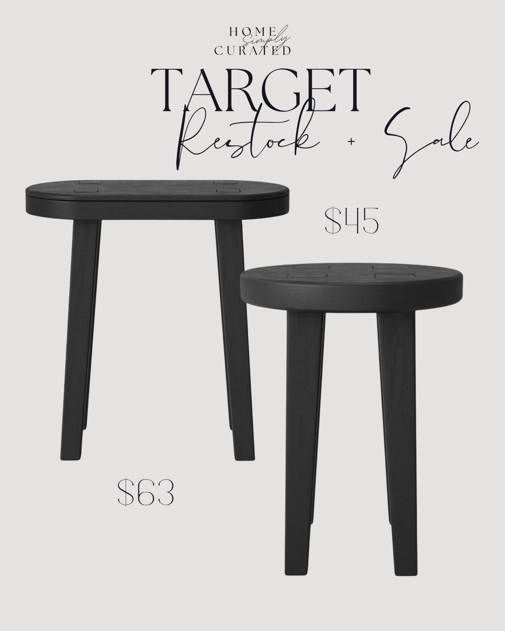 Restock on these best selling wooden stools plus they are on sale!! 

#LTKFindsUnder50 #LTKHome #LTKSaleAlert