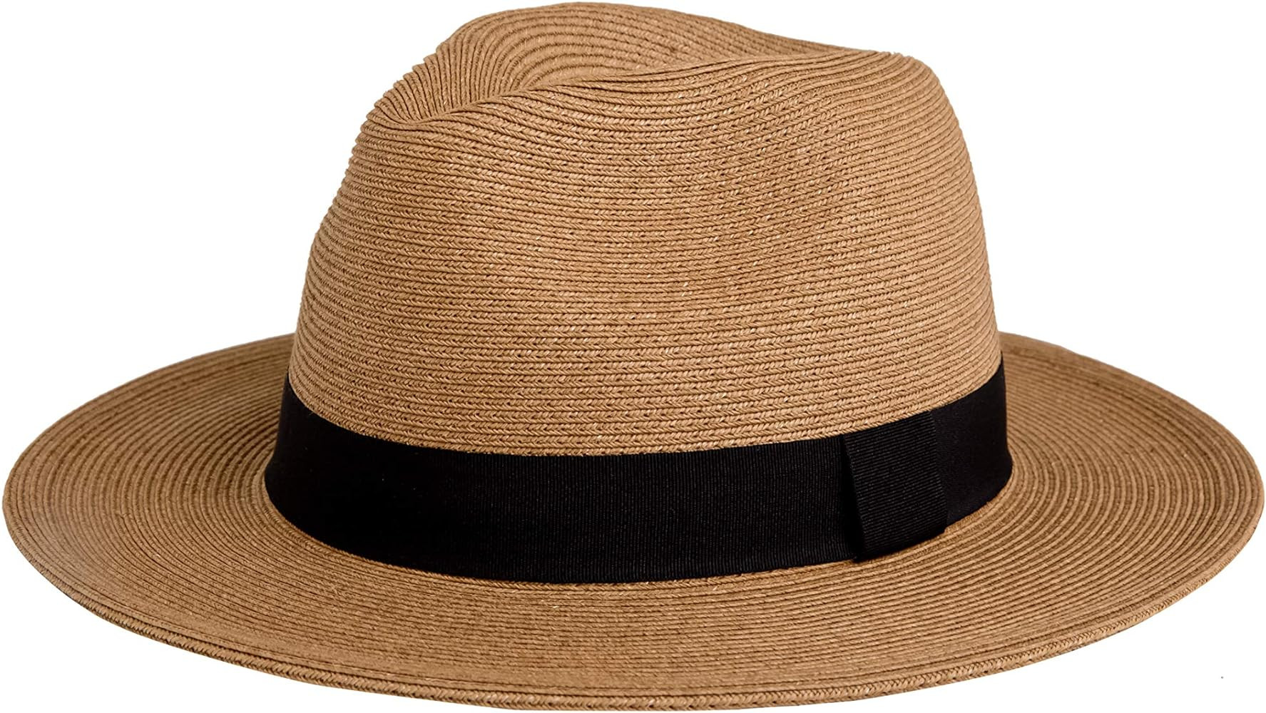Pineapple&Star Sun Straw Fedora Beach Hat Fine Braid UPF50+ for Unisex | Amazon (US)