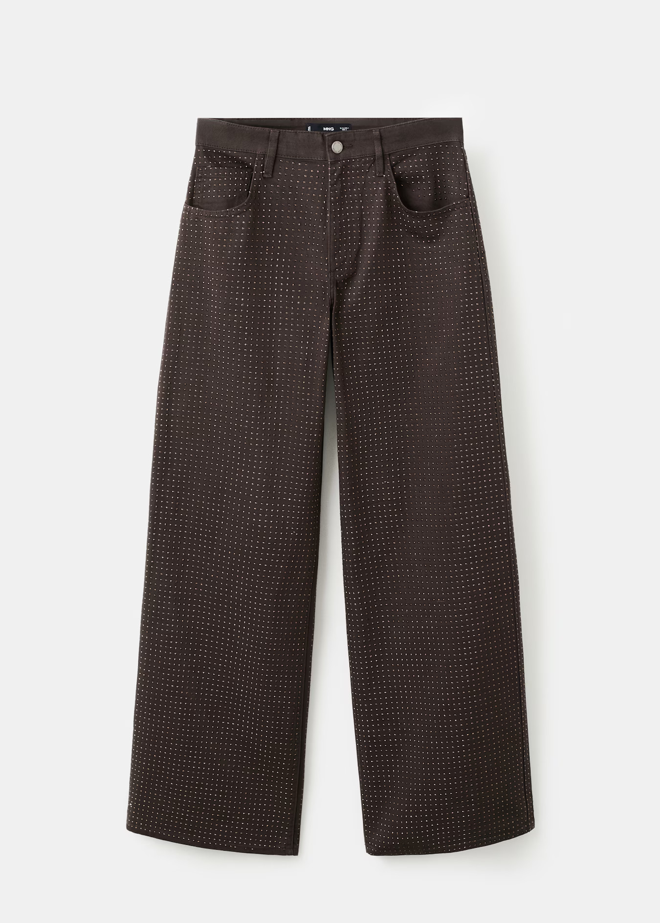 Wide-leg jeans with rhinestones | Mango (US/MX/AU)