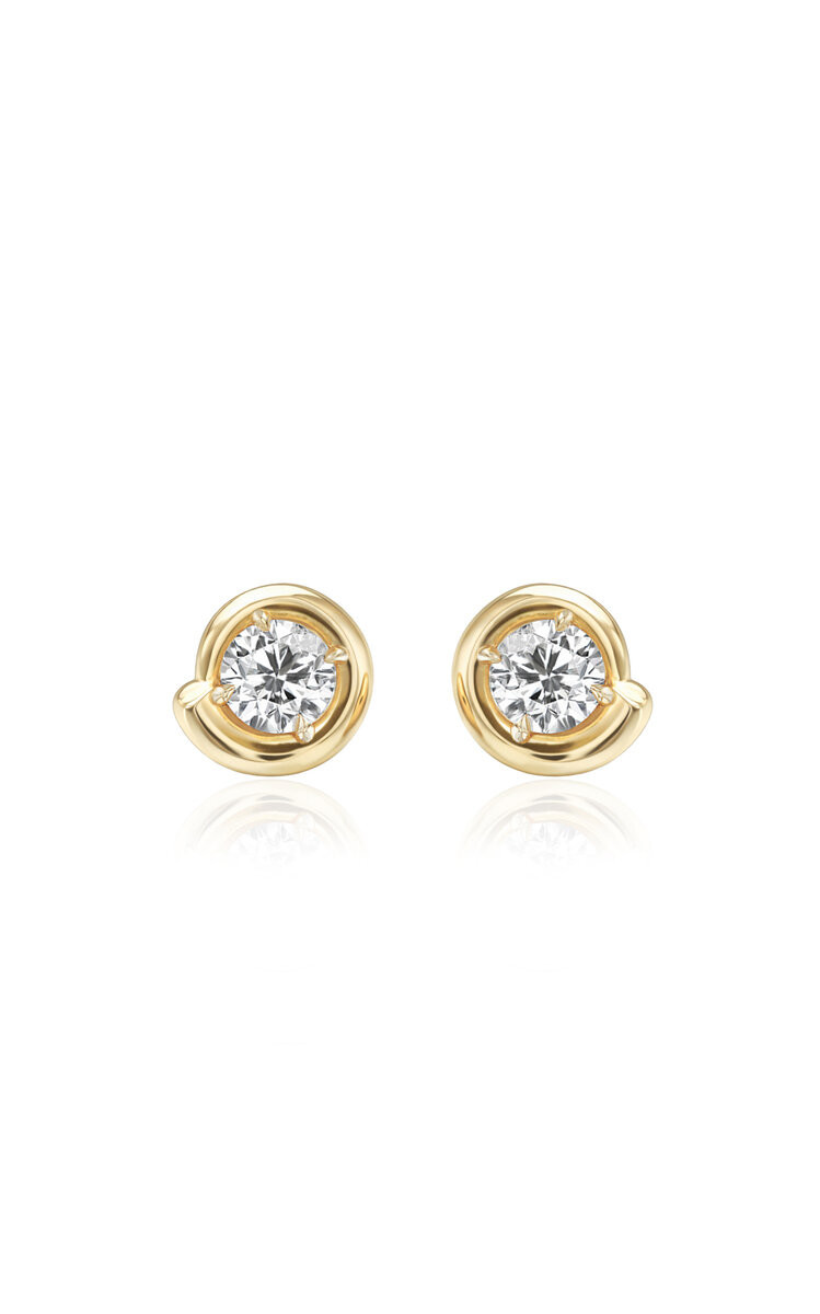 14K Yellow Gold Boa Studs | Moda Operandi (Global)