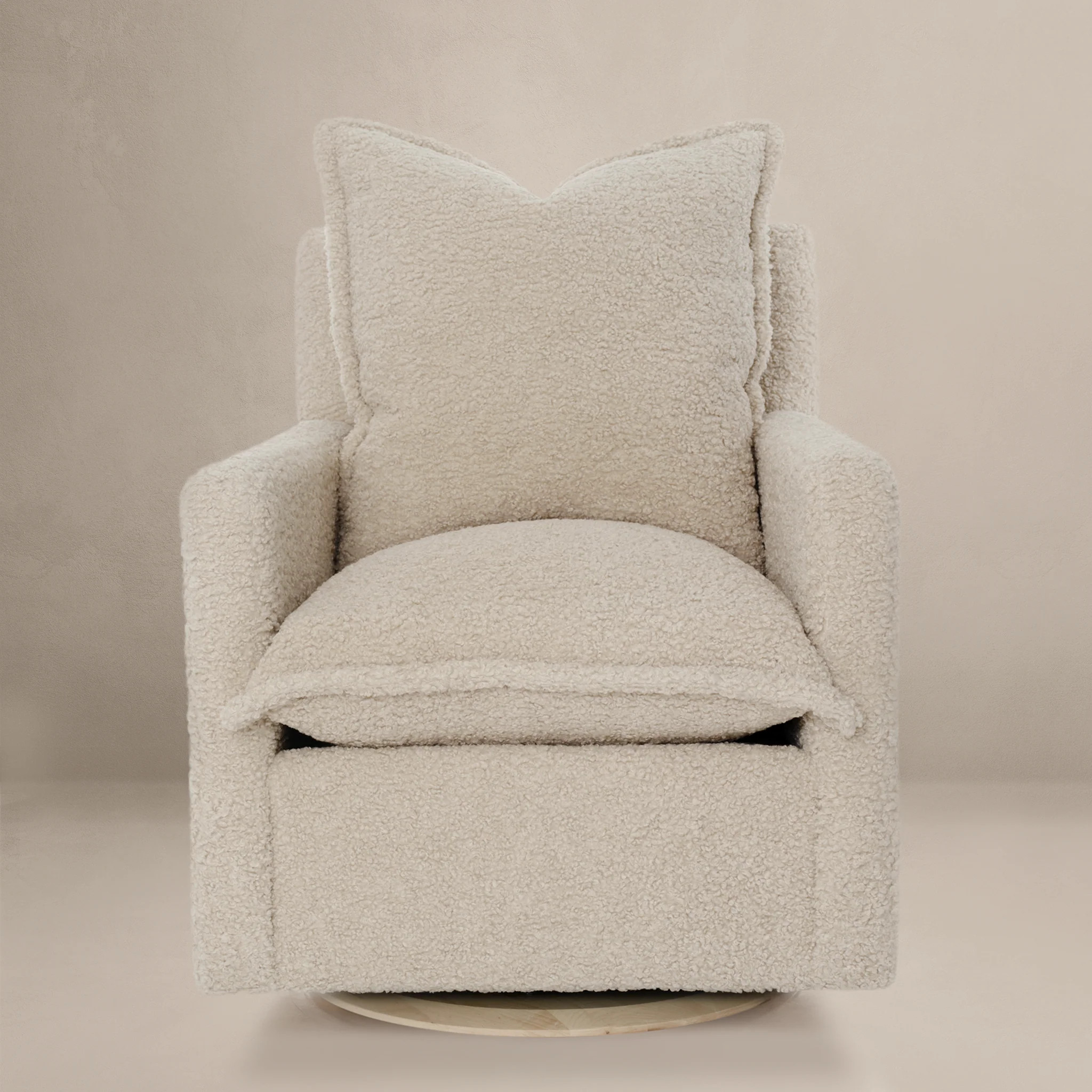 NOLA – Swivel Nursery Glider – Sheepskin Linen | Oilo Studio
