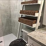 Over the Toilet rustic Ladder Shelf, 3 tier bathroom shelf | Amazon (US)