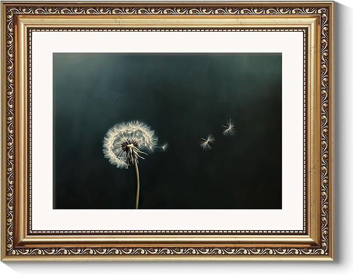 ARPEOTCY Vintage Gold Framed Wall Art Decor, 11x14 Inch Moody Botanical Picture Art Decor, Retro ... | Amazon (US)
