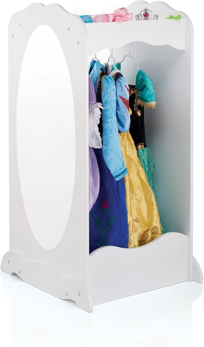 Guidecraft Dress Up Cubby Center – White: Toddler's Clothing and Shoes Armoire, Dresser with Mi... | Amazon (US)