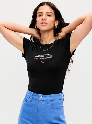 Old Navy x The Devil Wears Prada Snug Crop T-Shirt | Old Navy (US)