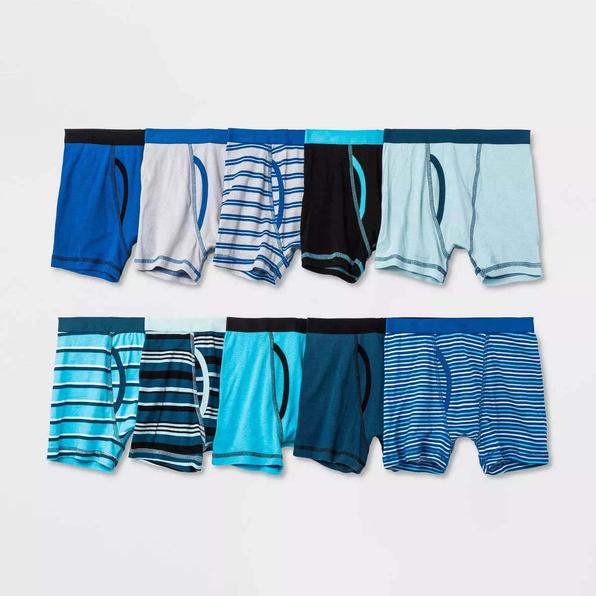 Boys' 10pk Striped Boxer Briefs - Cat & Jack™ | Target