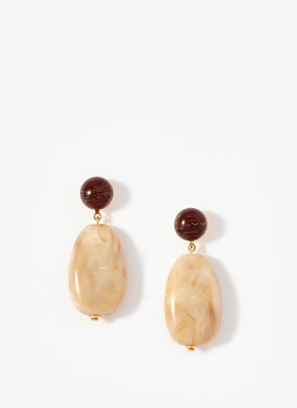 Cream Resin Drop Earrings | Mint Velvet