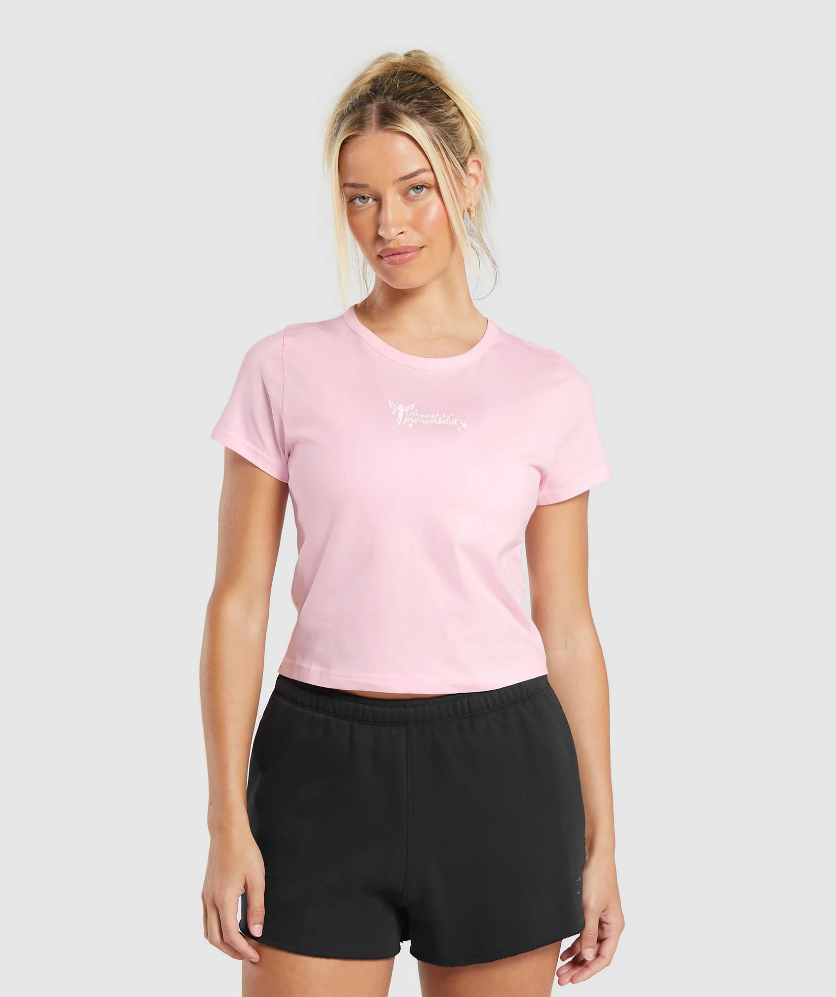 Gymshark Fairy Pre Workout Baby Tee - Dolly Pink | Gymshark US