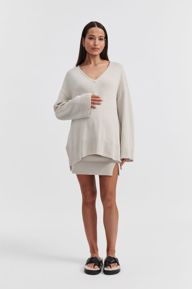 Knit Mini with Split | Legoe Heritage Maternity