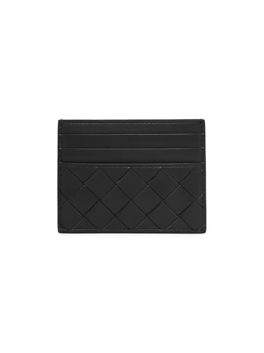 Intrecciato Leather Cardholder | Saks Fifth Avenue