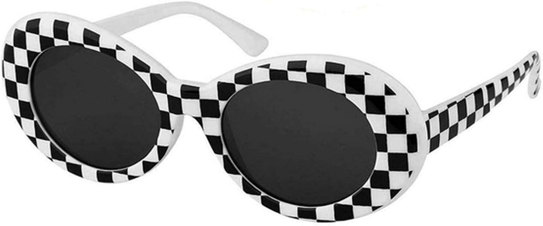 Authentic Clout Goggles Bold Oval Retro Mod Kurt Cobain Sunglasses Clout Round Lens | Amazon (US)