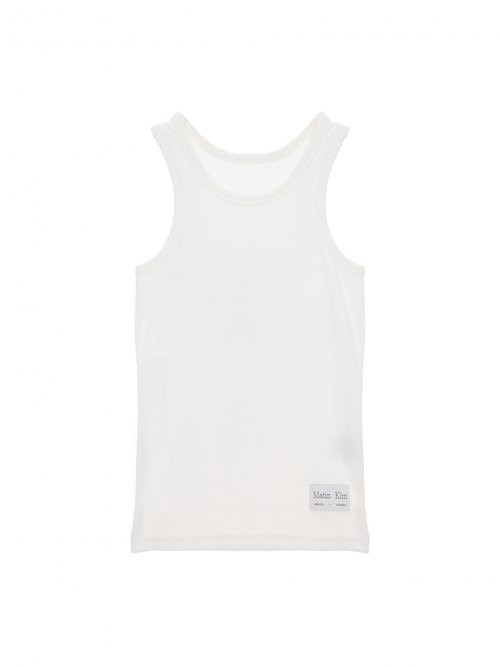 RIBBED SLIMFIT TANK TOP IN WHITE | Musinsa Global