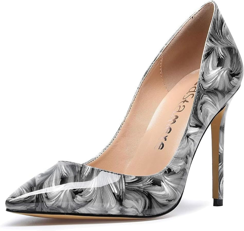 Castamere Womens High Heels Pointed-Toe Slip-on Stilettos Pumps 4Inch Heel Shoes | Amazon (US)