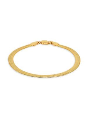 18K Yellow Goldplated Herringbone Chain Bracelet | Saks Fifth Avenue OFF 5TH