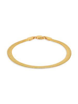 18K Yellow Goldplated Herringbone Chain Bracelet | Saks Fifth Avenue OFF 5TH
